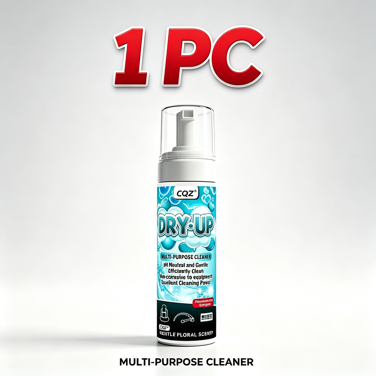 Multi-Purpose Foam Cleaner, pHNeutral WaterlessDeepCleaning Foam for Shoes,Car Interior & Home,Gentle FloralScent (200ml)