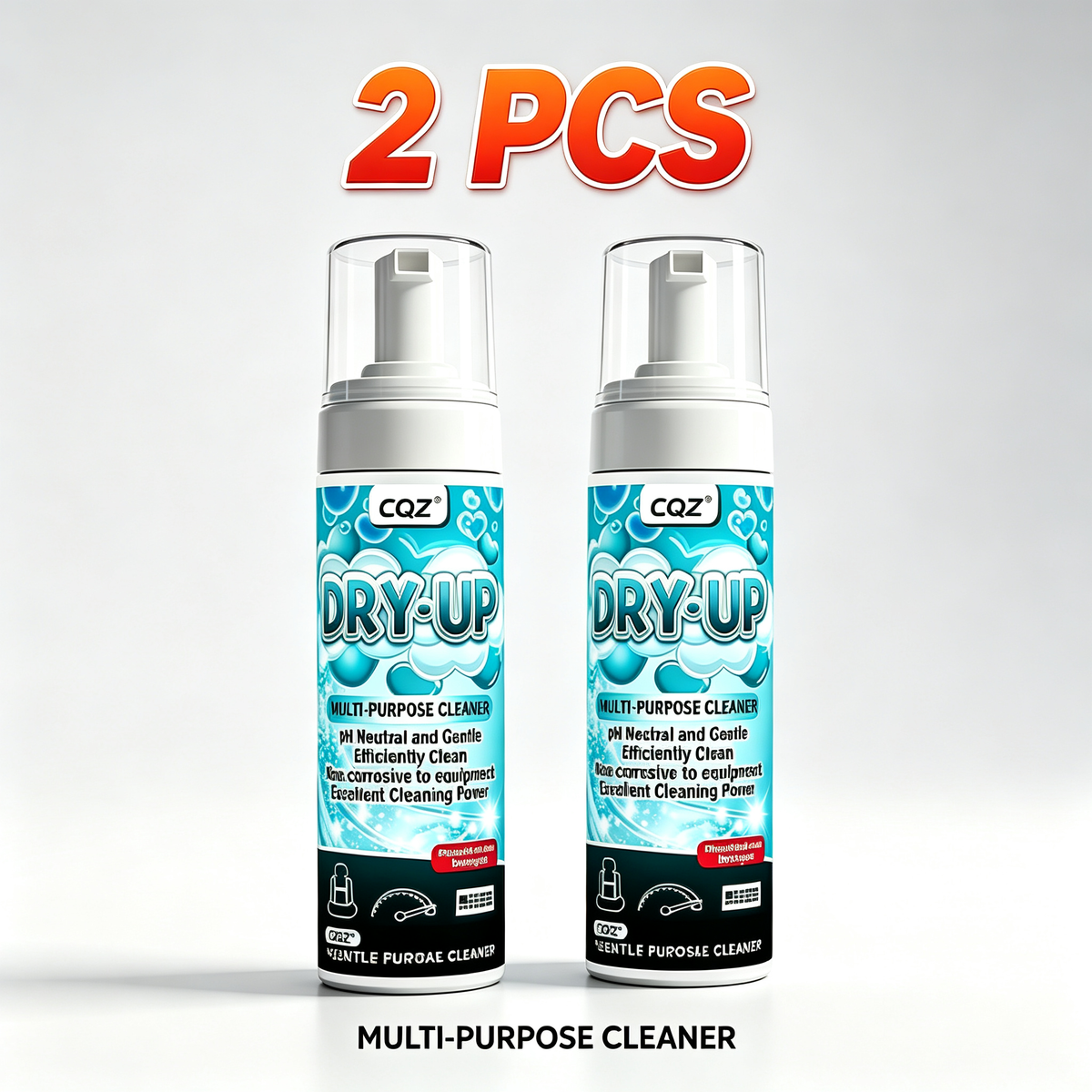 Multi-Purpose Foam Cleaner, pHNeutral WaterlessDeepCleaning Foam for Shoes,Car Interior & Home,Gentle FloralScent (200ml)