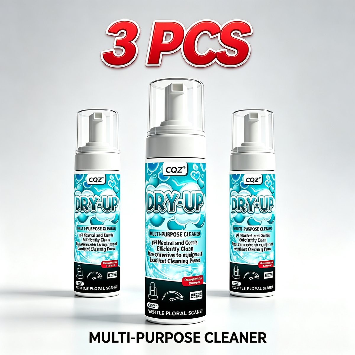 Multi-Purpose Foam Cleaner, pHNeutral WaterlessDeepCleaning Foam for Shoes,Car Interior & Home,Gentle FloralScent (200ml)