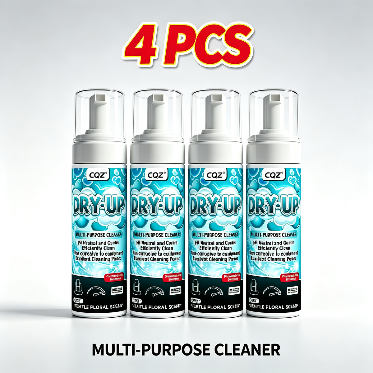 Multi-Purpose Foam Cleaner, pHNeutral WaterlessDeepCleaning Foam for Shoes,Car Interior & Home,Gentle FloralScent (200ml)